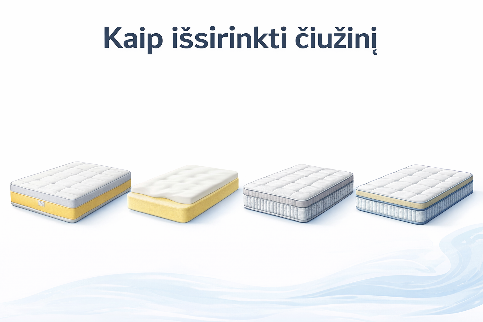 Skirtingi čiužiniai - praktinis gidas renkantis čiužinį