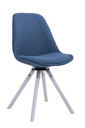 Lankytojo kėdė Troyes pasukama balta audinys apvali