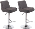 2 vnt. baro kėdžių komplektas Club audinys chromas