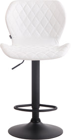 2 vnt. baro kėdžių Cork dirbtinės odos juodos spalvos rinkinys