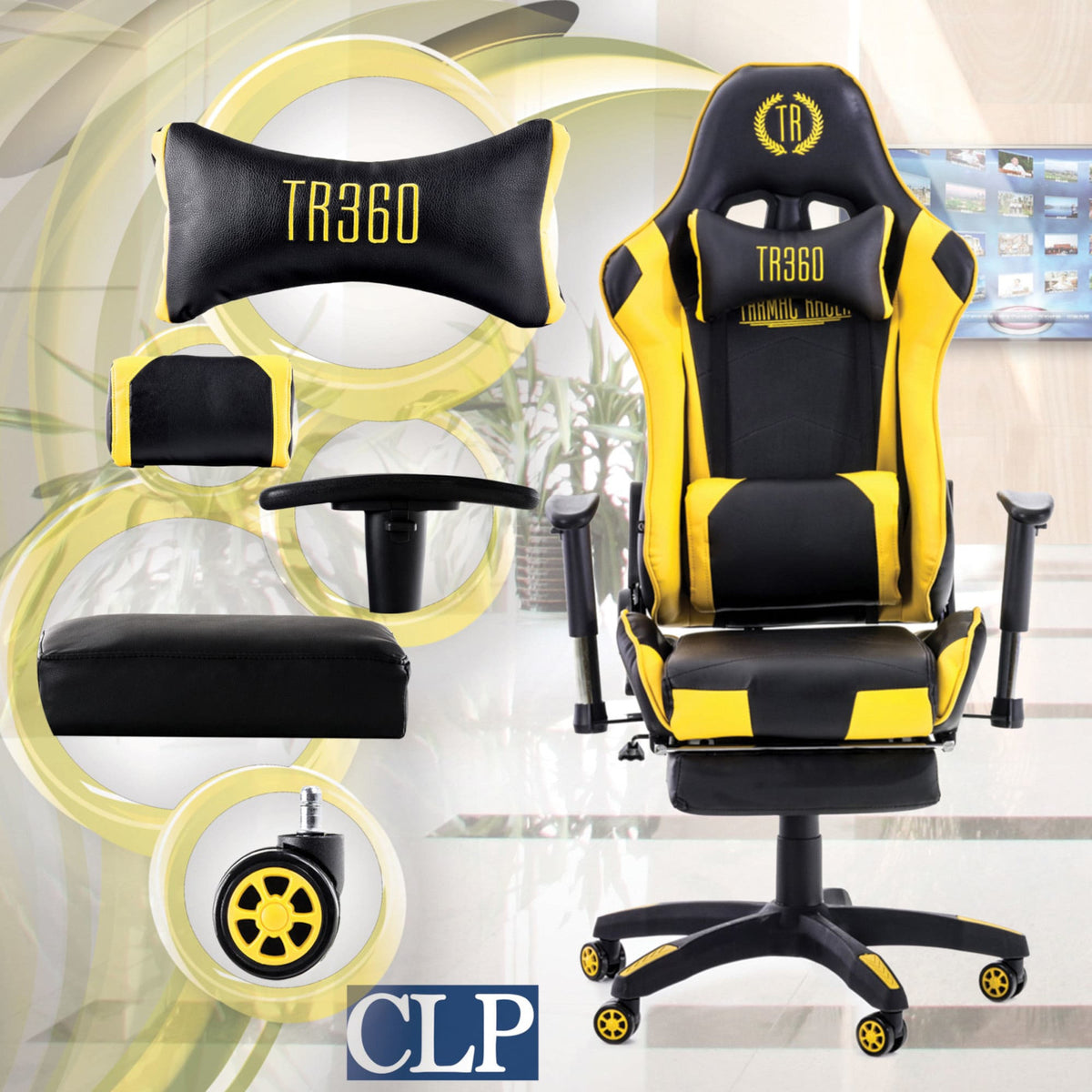 Racing biuro kėdė Turbo su pakoju