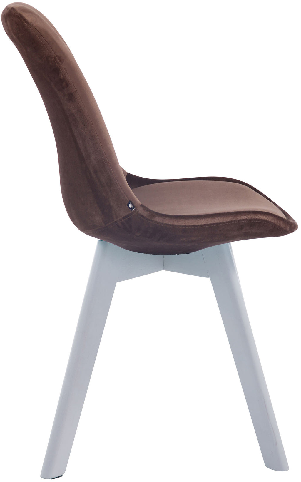 4 lankytojų kėdžių komplektas Borneo V2 aksominės baltos spalvos