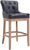 Baro kėdė Lakewood tikra oda, antikvarinė šviesi