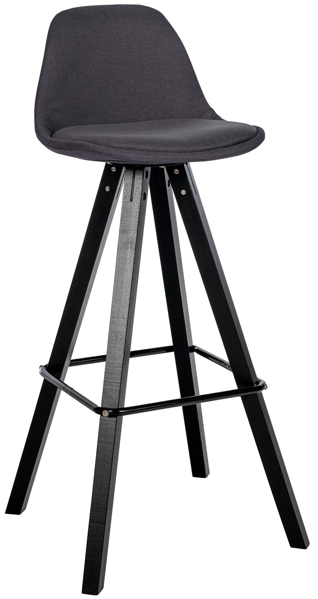 Baro kėdė Corbin audinys Square juoda