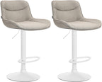 2 baro kėdžių komplektas Vonore audinys baltas