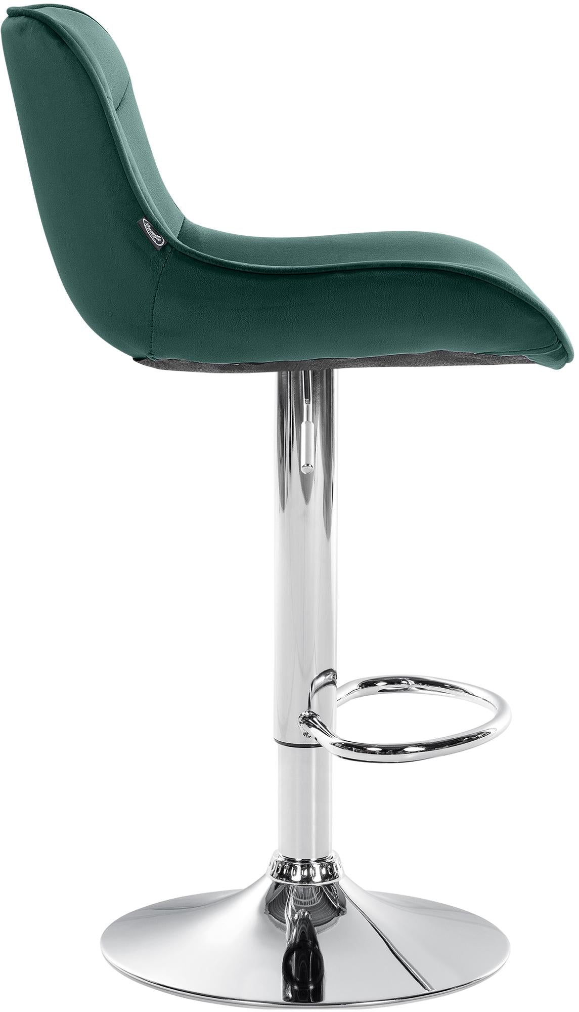 2 vnt. baro kėdžių komplektas Vonore aksominis chromas