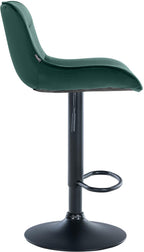 2 vnt. baro kėdžių komplektas Vonore aksominis juodas