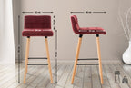 2 baro kėdžių komplektas Lincoln aksominis