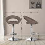 2 vnt. baro kėdžių komplektas Olinda audinys chromas