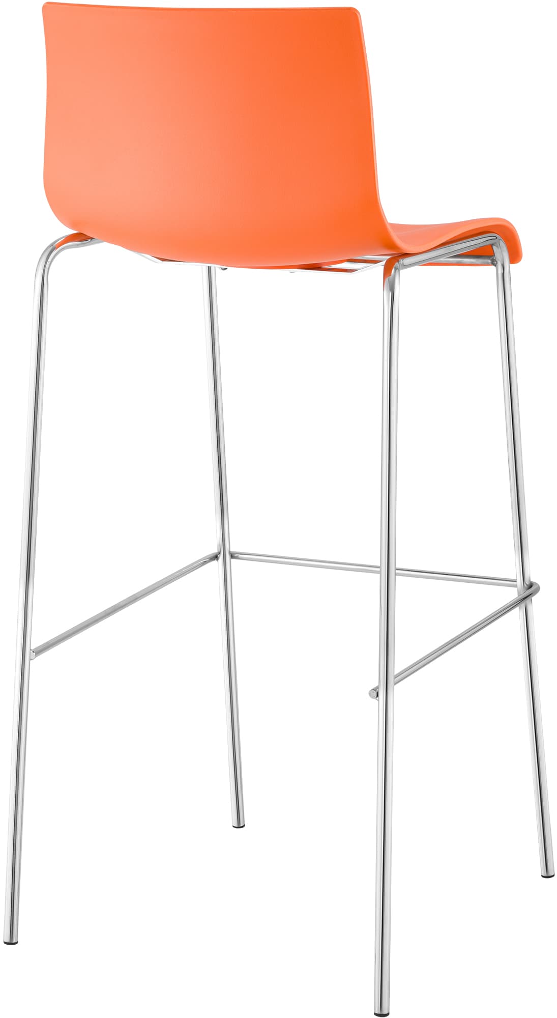 Baro kėdė Hoover chromuotas 4 kojų rėmas