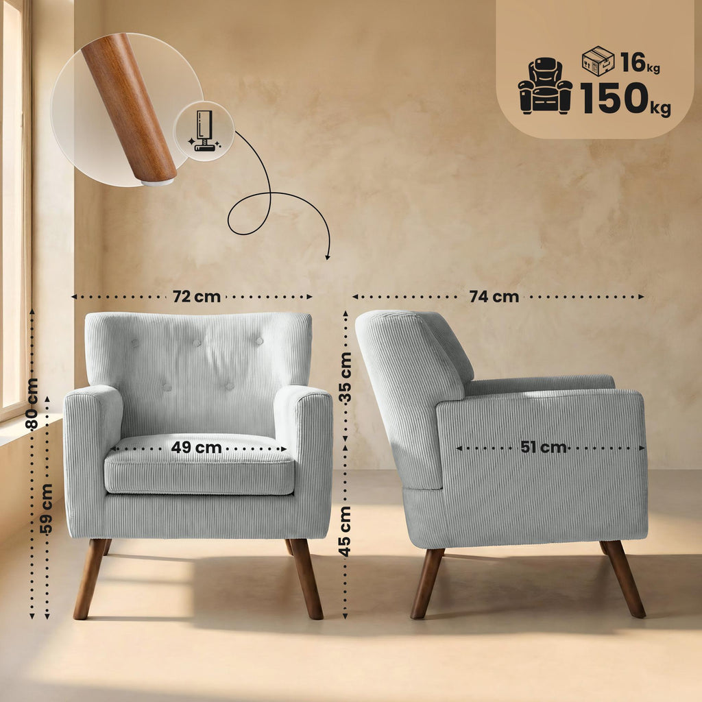 Fotelis Kioni Cord