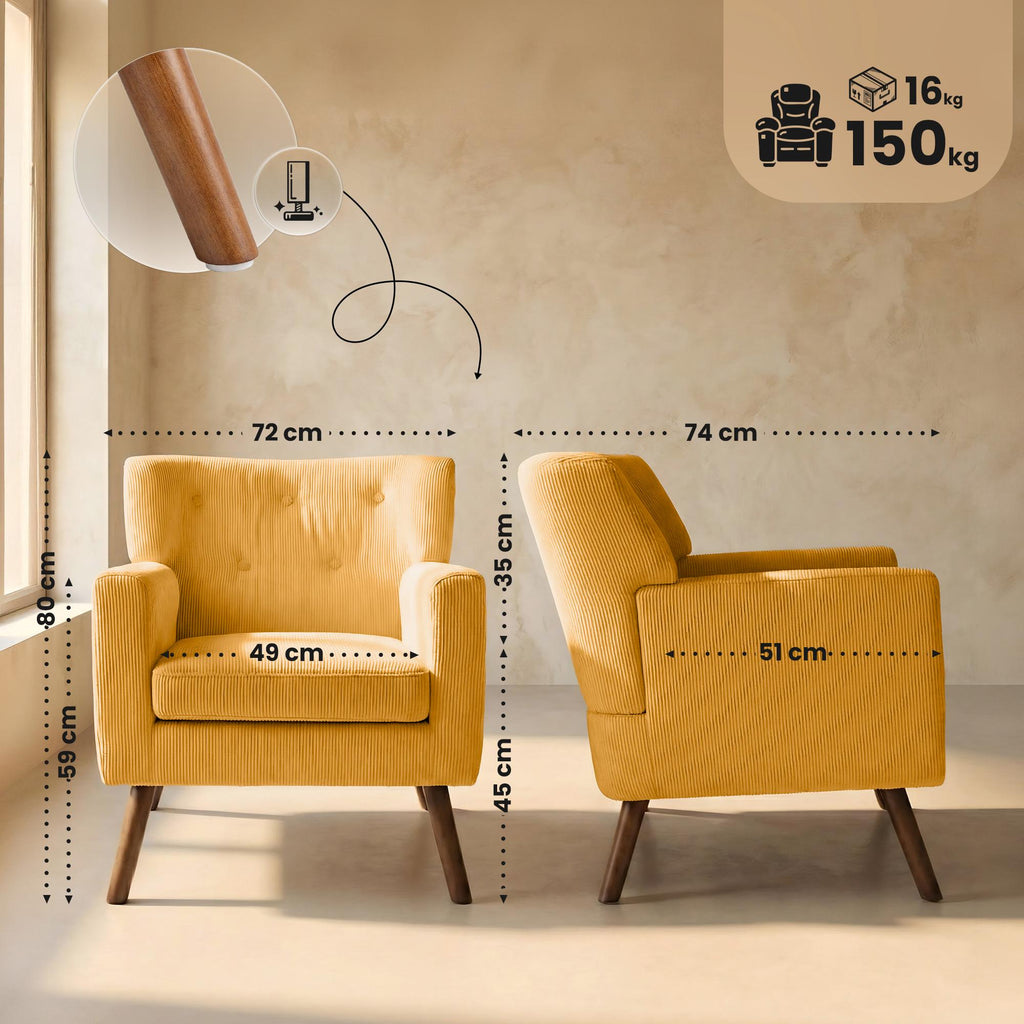 Fotelis Kioni Cord