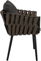 Sodo kėdė Lombardia taupe su sėdynės pagalvėle