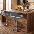 2 vnt. baro kėdžių komplektas Braga audinys chromas