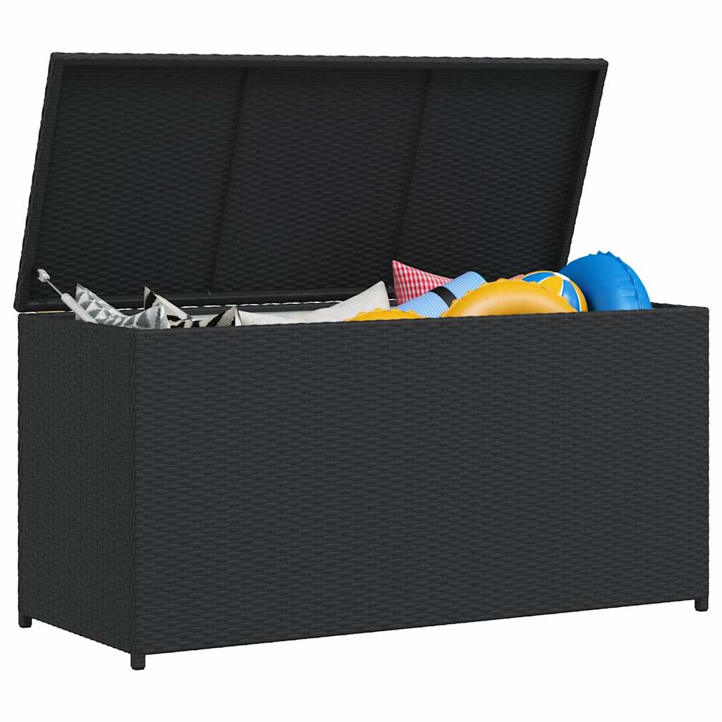 Sodo daiktadėžė, juoda, 120x50x60cm, poliratanas