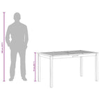 Sodo stalas, 140x80x74cm, akacijos medienos masyvas