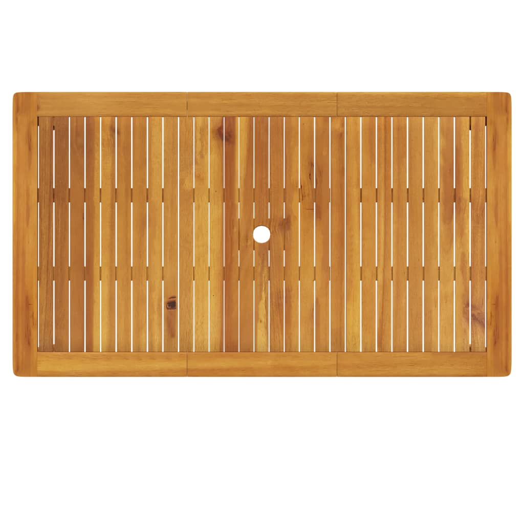 Sodo stalas, 140x80x74cm, akacijos medienos masyvas