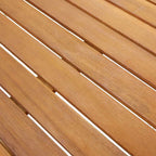 Sodo stalas, 140x80x74cm, akacijos medienos masyvas