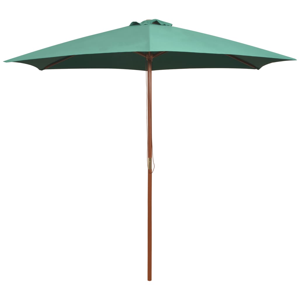 Lauko skėtis nuo saulės su mediniu stulpu, antracito, 270cm