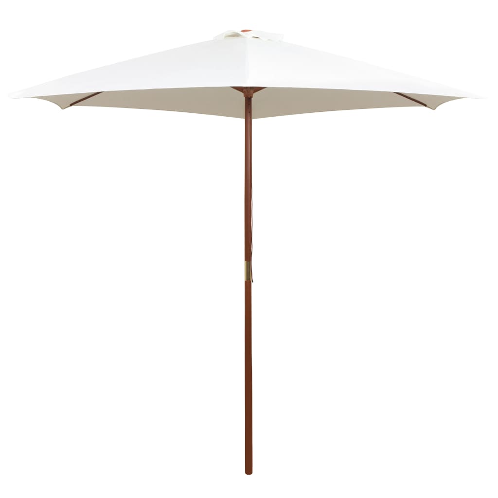 Lauko skėtis nuo saulės su mediniu stulpu, antracito, 270cm