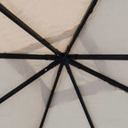 Pavėsinė/tentas/palapinė, 4x4 m, smėlio spalvos, plienas