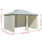 Pavėsinė, antracito spalvos, 3x4x2,6m, 160g/m²