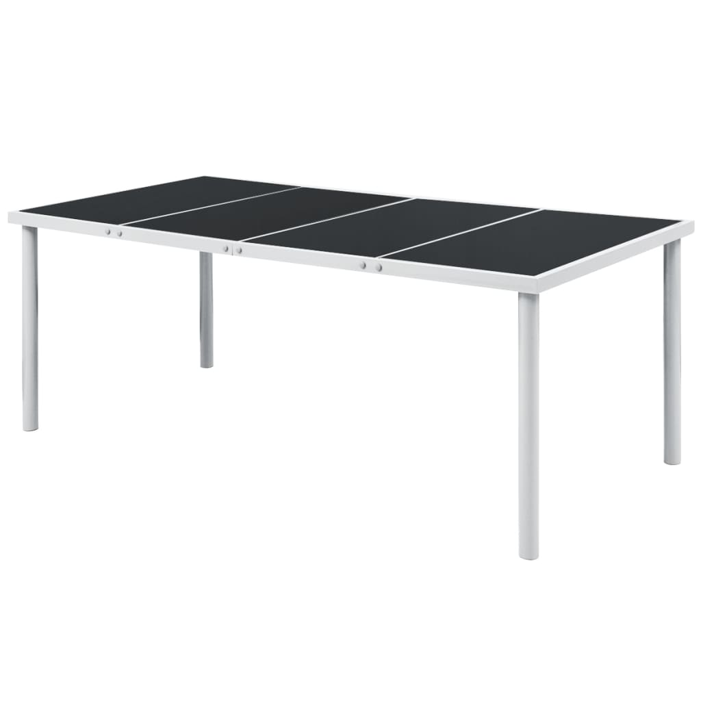 Sodo stalas, juodas, plienas, 150x90x74cm