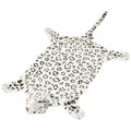 Kilimas leopardas, pliušinis, 139 cm, baltas