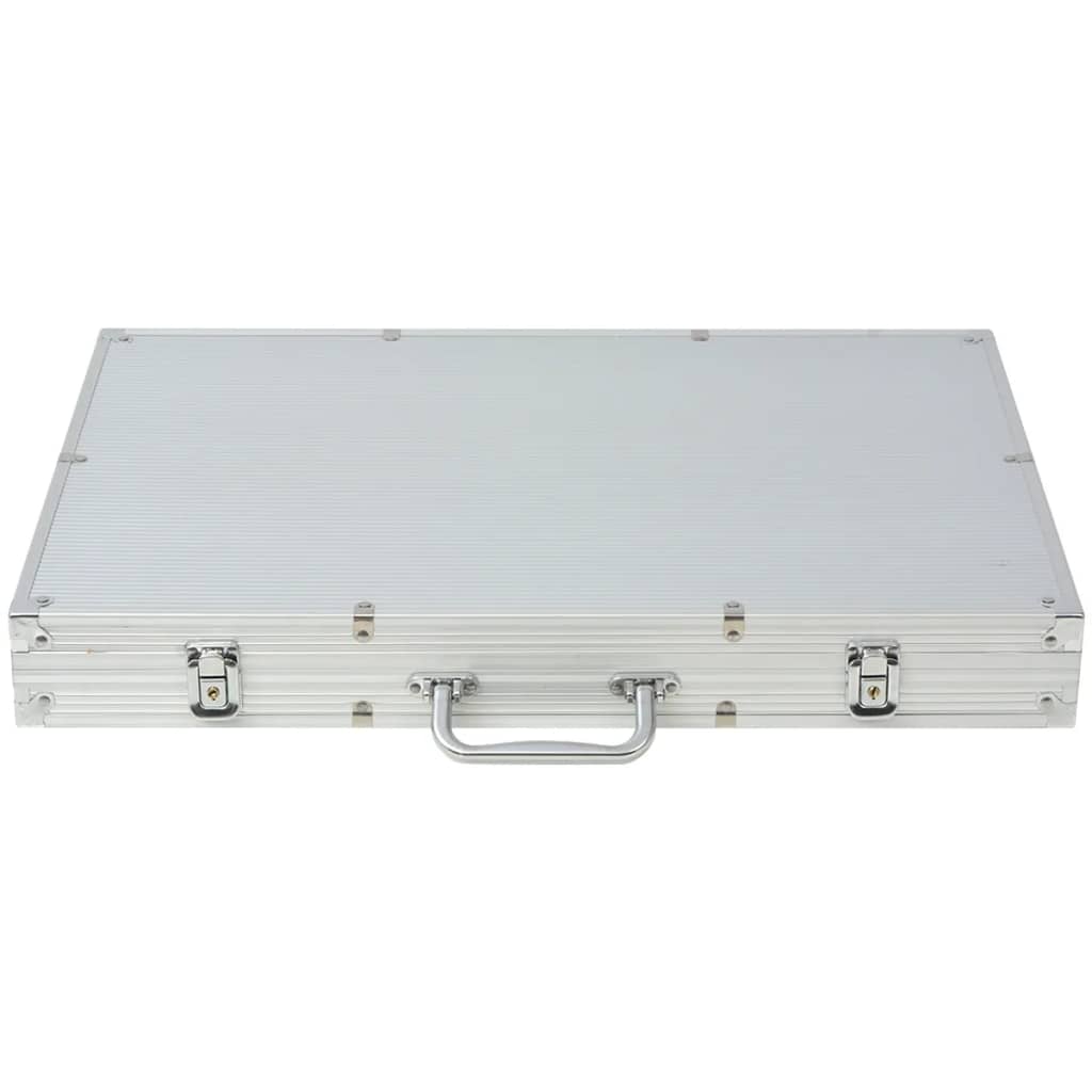 Pokerio rinkinys su 1000 žetonų, aliuminis