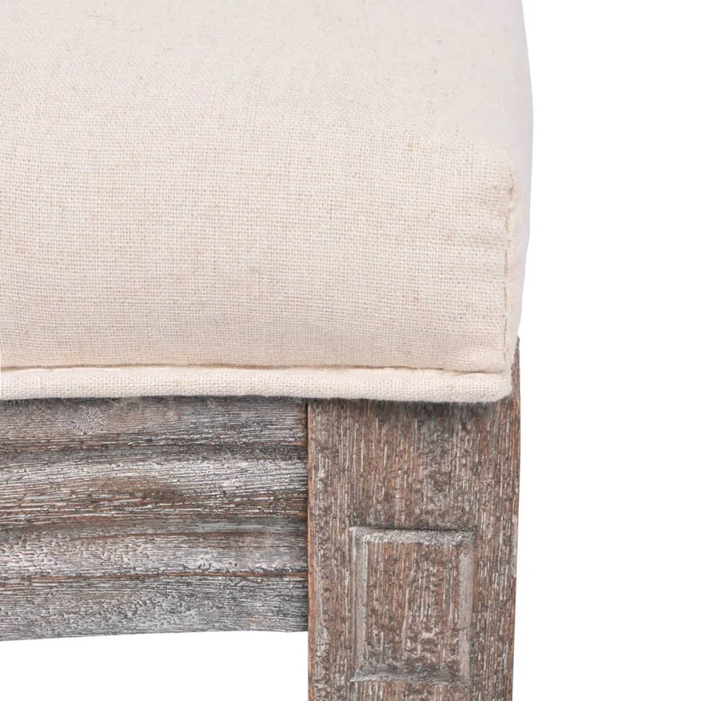 Valgomojo kėdės, 4vnt., kreminės spalvos, audinys