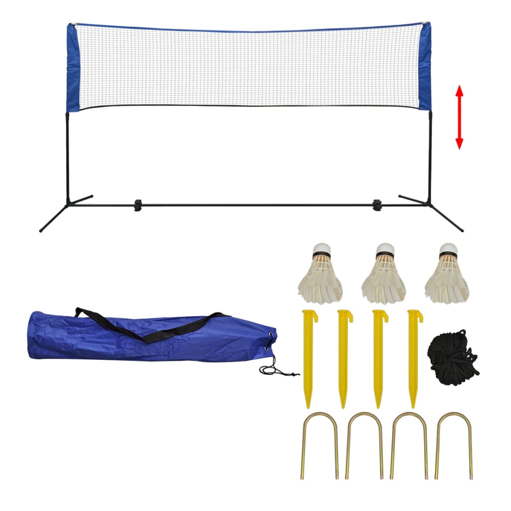 Badmintono tinklas su plunksninukais, 300x155 cm