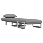 Supamoji kėdė ir sofa-lova, šviesiai pilka, audinys