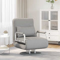 Supamoji kėdė ir sofa-lova, šviesiai pilka, audinys