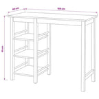 Baro baldų rinkinys, 3d., medienos plokštė (MDF), juodas