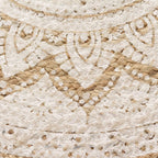 Kilimas, pintas džiutas, raštuotas, 150cm, apvalus