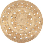 Kilimas, pintas dizainas, džiutas, 120cm, apvalus