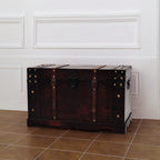 Vintažinė medinė lobių skrynia, 66x38x40cm