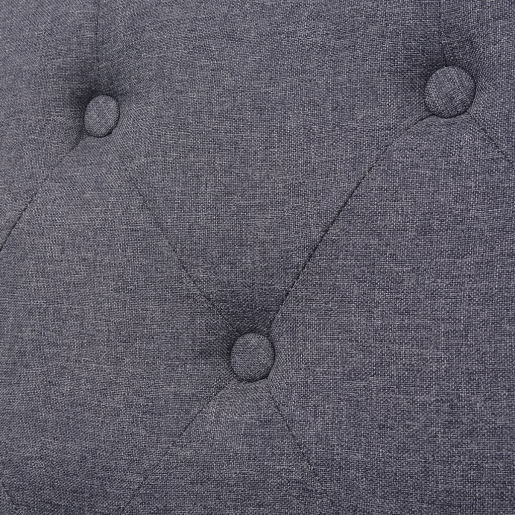 Trivietė sofa, audinys, pilka