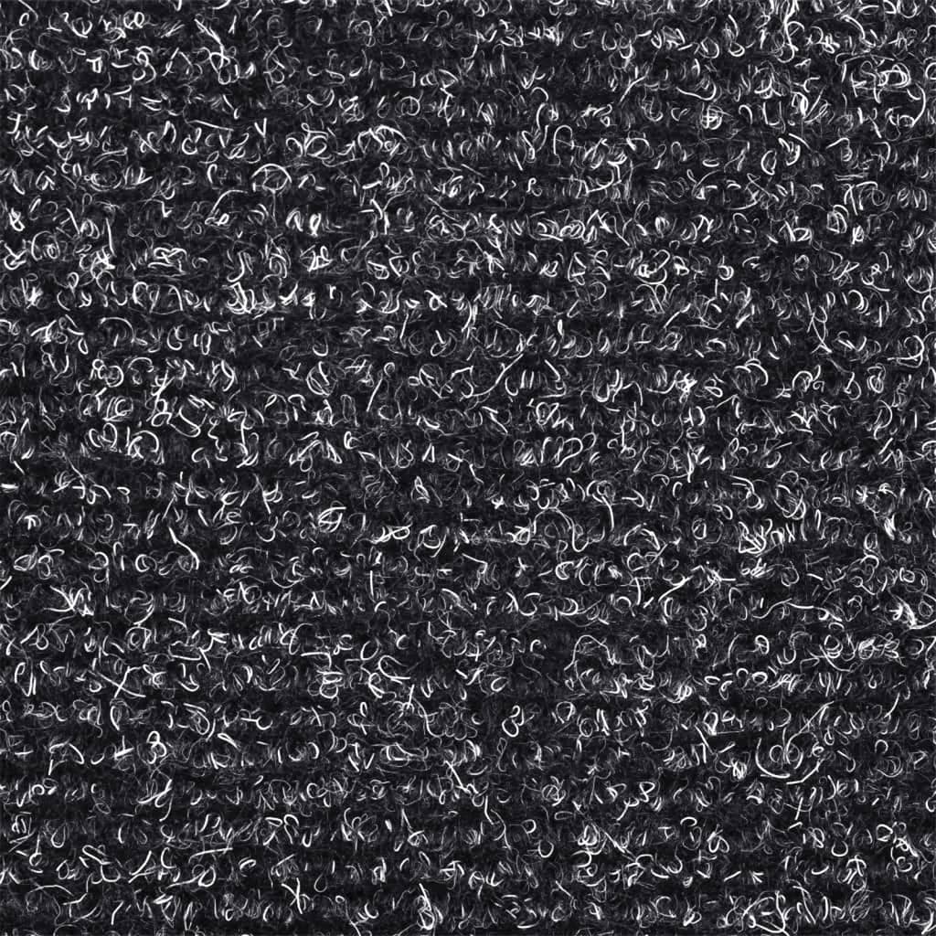 Laiptų kilimėliai, lipnūs, 15 vnt., 56x17x3 cm, tamsiai pilki, pusapvaliai