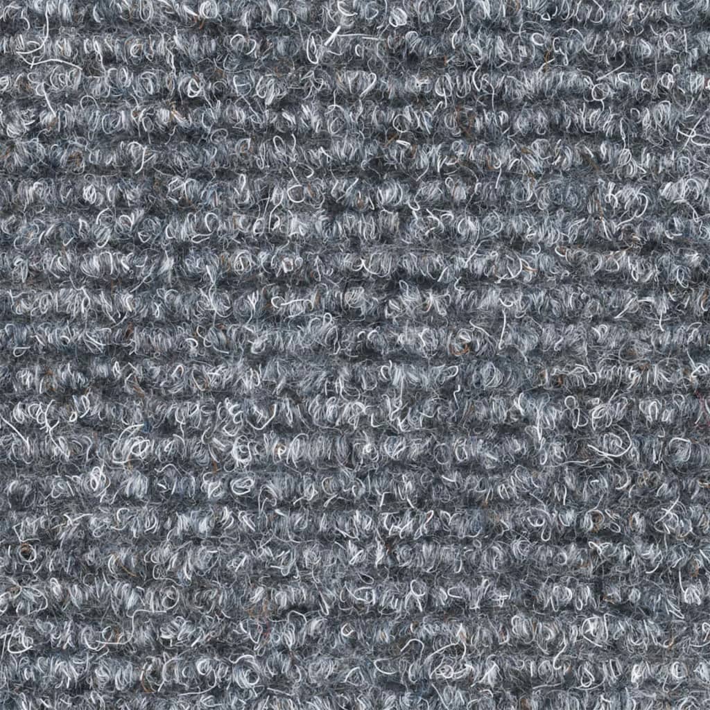 Laiptų kilimėliai, lipnūs, 15 vnt., 56x17x3 cm, šviesiai pilki, pusapvaliai