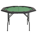 Pokerio stalas, sulankst., 8 žaid., 2d., aštuonkampis, žalias