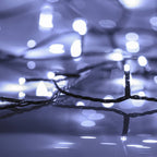 Girlianda, 1000 LED, vid./lauk., IP44, 100m, šalt. baltos sp.