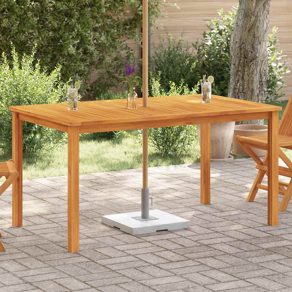 Sodo stalas, 140x80x74cm, akacijos medienos masyvas