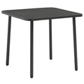 Sodo stalas, tamsiai pilkas, 80x80x72cm, plienas
