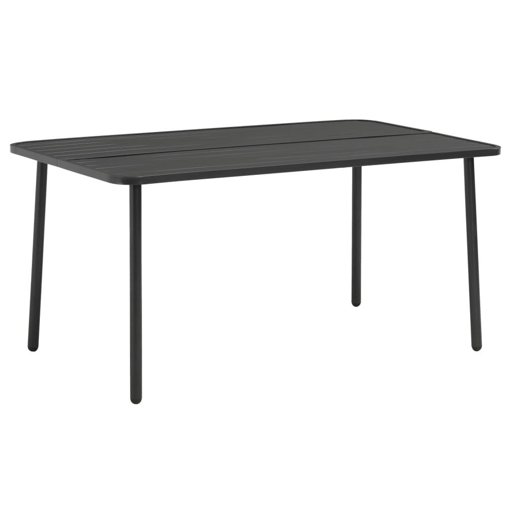 Sodo stalas, tamsiai pilkas, 80x80x72cm, plienas