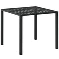 Sodo stalas, juodas, 80x80x72cm, plienas