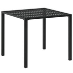 Sodo stalas, juodas, 80x80x72cm, plienas