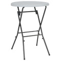 Sulankstomas baro stalas, baltas, 80x110cm, HDPE