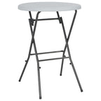 Sulankstomas baro stalas, baltas, 80x110cm, HDPE