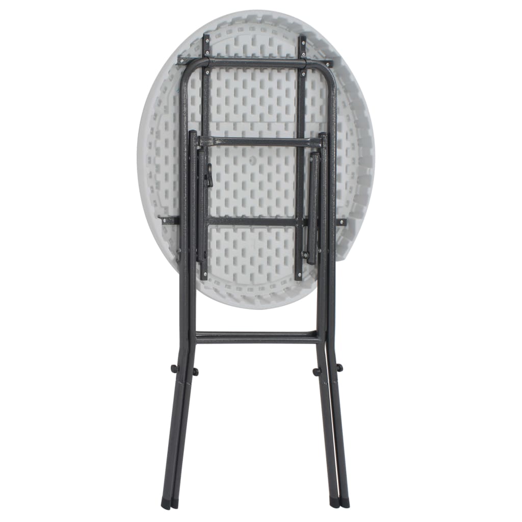 Sulankstomas baro stalas, baltas, 80x110cm, HDPE